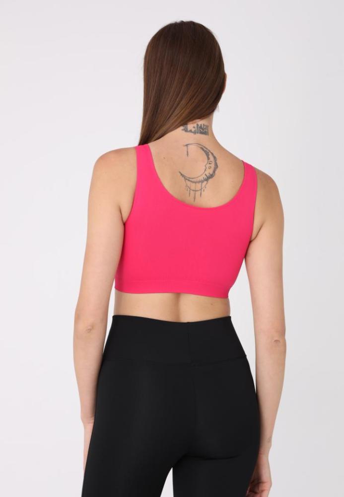 Bustieră Lejeră cu Bretele Late – Fără Push-up,Culoare Fucsia,Engros